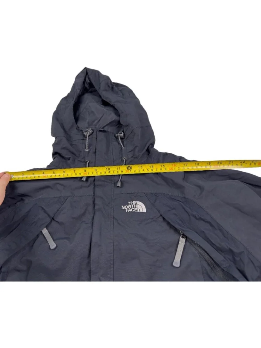 North Face Hyvent Waterproof Jacket Mens Size L Black Hooded Outdoor Hiking